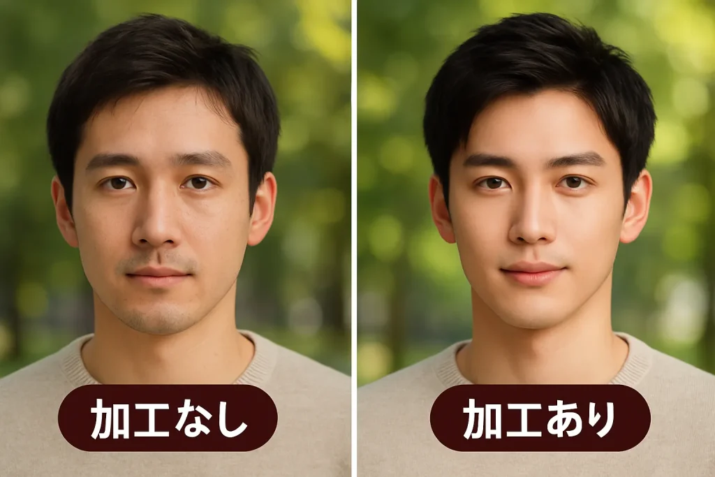 ❌ NG例④:加工フィルター盛りすぎ